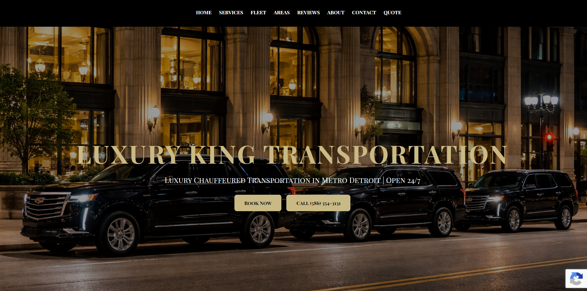 Luxury King Transportation website preview